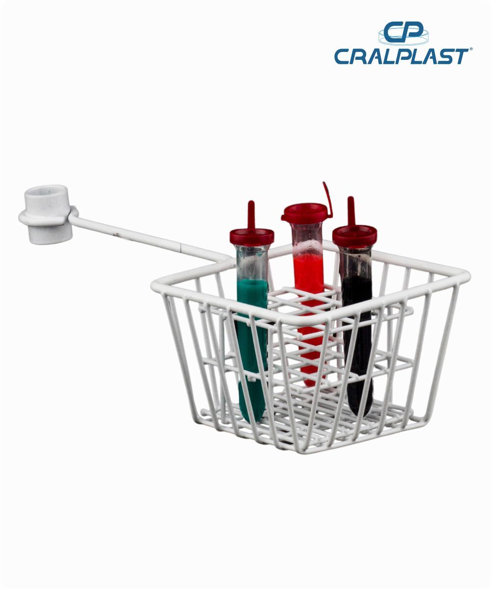 Suporte para coleta feito em arame revestido PVC